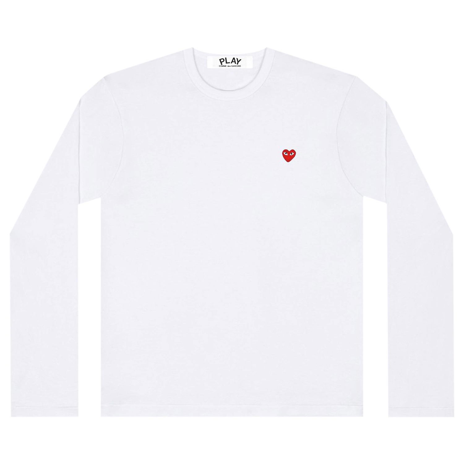 T-shirt Comme des Garçons PLAY Small Heart Long-Sleeve T-Shirt Hvid | AZ T308 051 2, 1