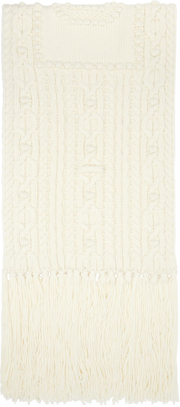 Sweater Jean Paul Gaultier Knitted Scarf With Fringe Hvid | 24/31-U-EC050-M080-64, 0