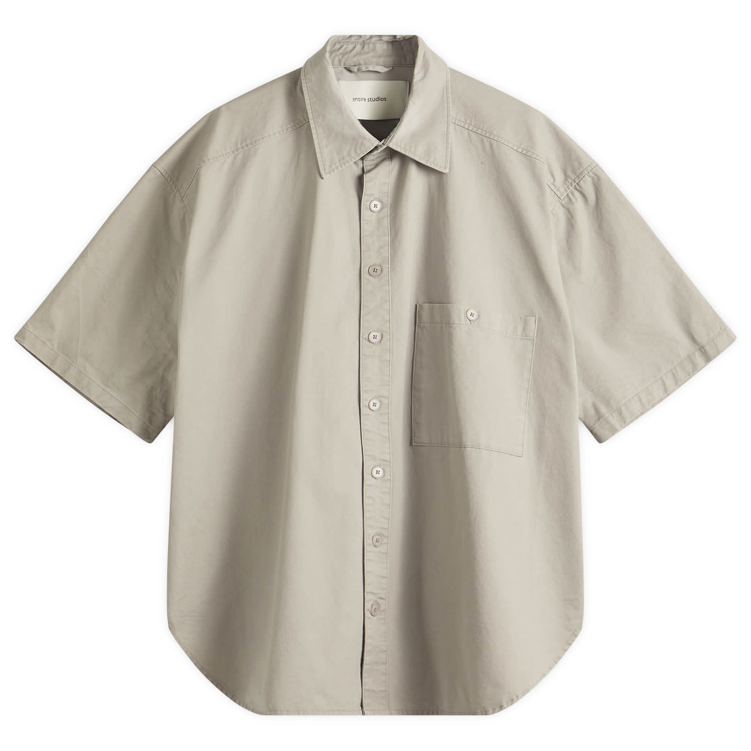 Skjorte Entire Studios Entire Studios Duper Short Sleeve Shirt, Size Small Beige | ESU-S25-2006-DO, 1