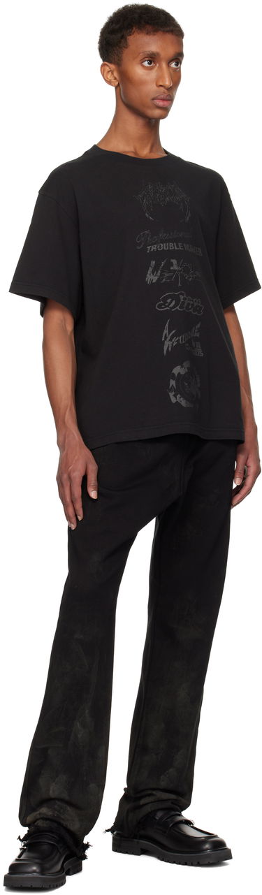 T-shirt We11done Multi Logo Graphic T-Shirt Sort | WD-TT3-24-777-U-BK, 3