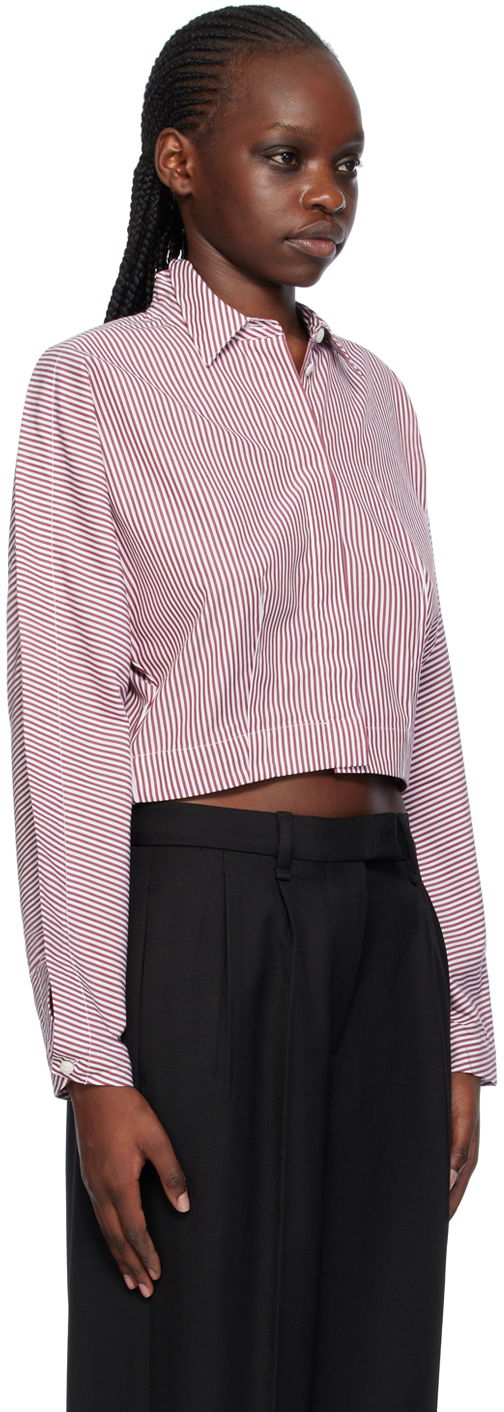 Skjorte rag & bone Morgan Striped Cropped Shirt Rød | WAW23HA0214621, 1
