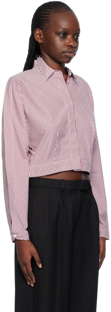 Skjorte rag & bone Morgan Striped Cropped Shirt Rød | WAW23HA0214621, 1