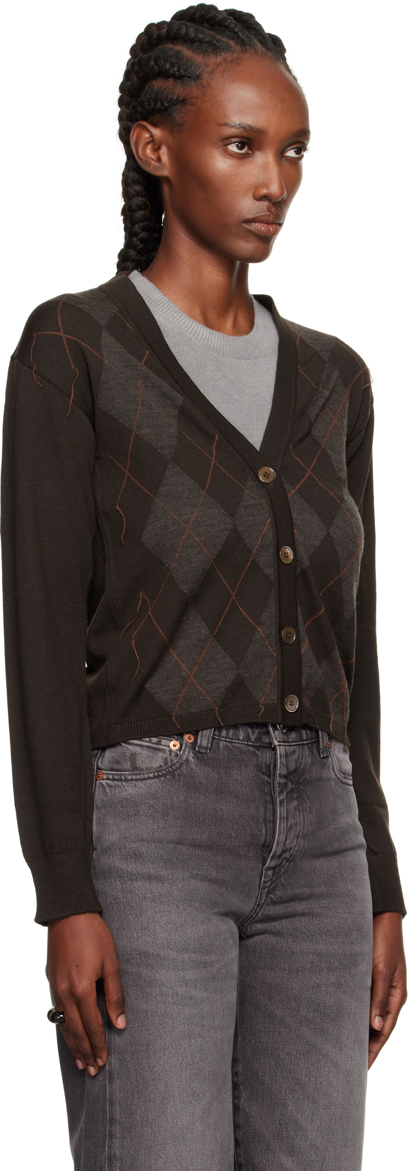 Sweater OUR LEGACY Our Legacy Ivy Cardigan Brun | W4253IP, 1