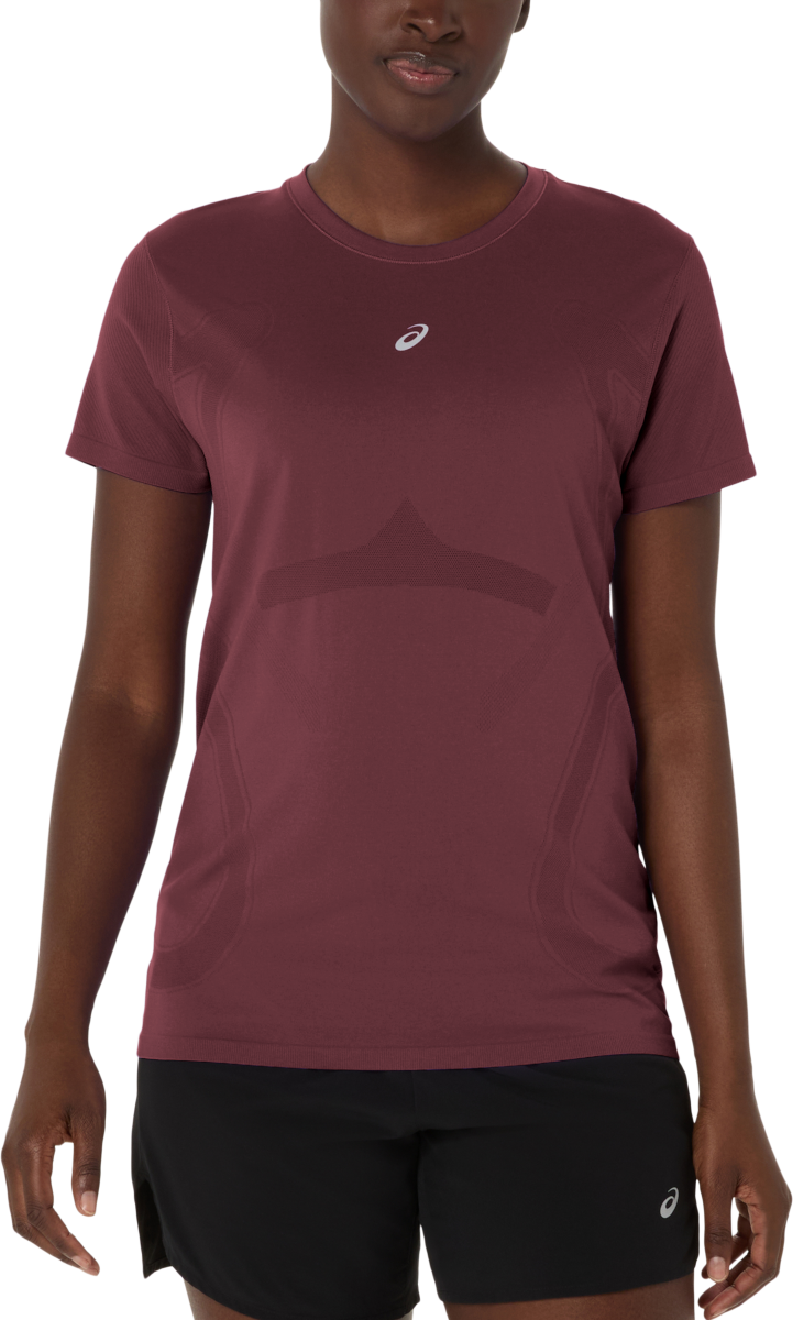 T-shirt Asics Asics Road Seamless Short Sleeve Running T-Shirt Bourgogne | 2012d292-600
