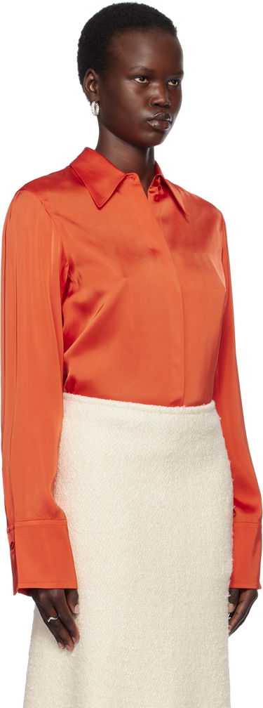 Skjorte Jil Sander Jil Sander Sateen Shirt Orange | J02DL0246_J65022, 1