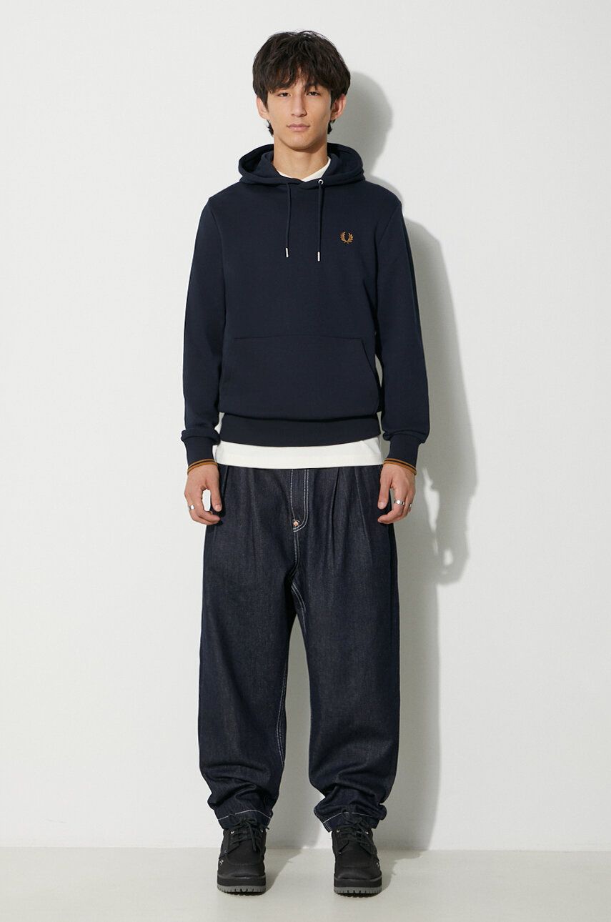 Sweatshirt Fred Perry Hoodie Blå | M2643.R63, 1