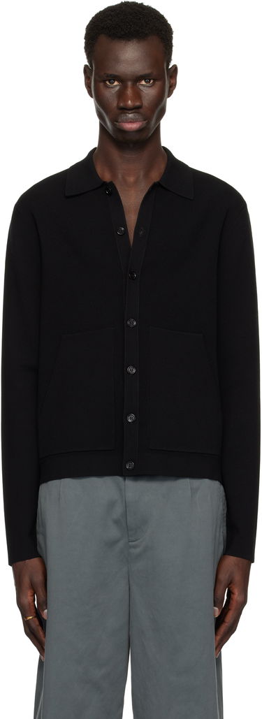 Sweater Dries Van Noten Dries Van Noten Spread Collar Knit Cardigan Sort | 251-021228-1701, 0