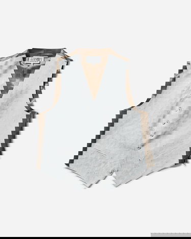 Vest Maison Margiela Half Painted Waistcoat Hvid | SH2FB0008 002F, 1
