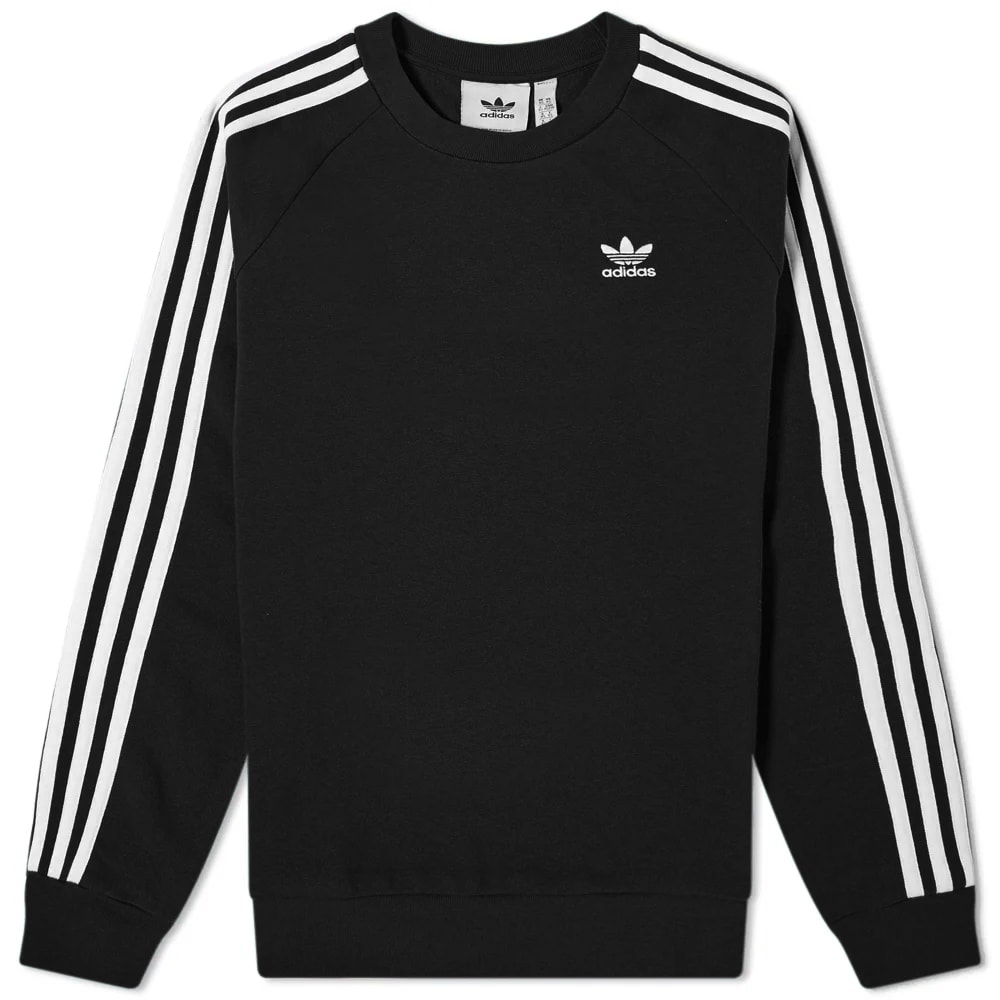 Sweatshirt adidas Performance Adidas 3 Stripe Crew Sweat Sort | IA4861, 1