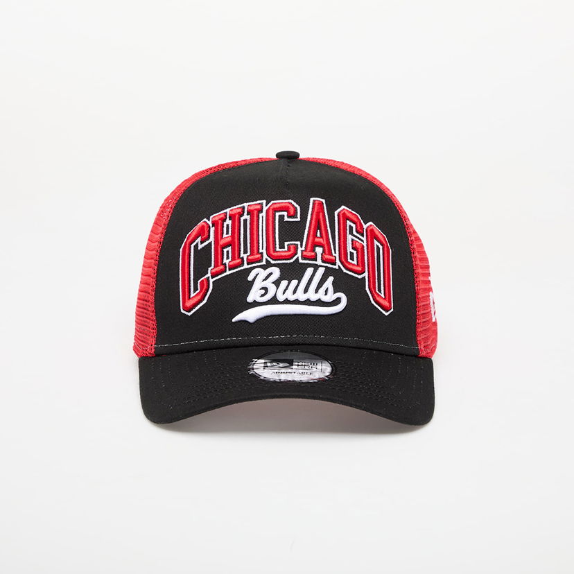 Kasket New Era Chicago Bulls NBA Script 9FORTY E-Frame Trucker Adjustable Cap Sort | 60667566