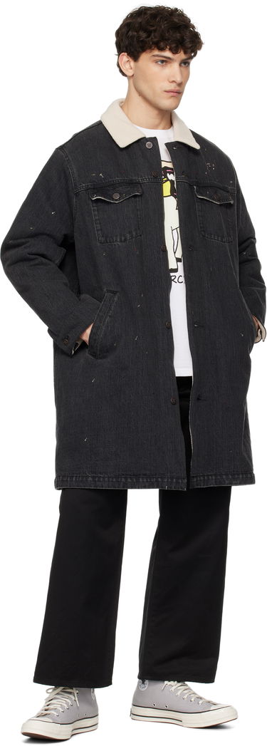 Frakker UNDERCOVER Undercover Sherpa Fleece-Lined Denim Coat Sort | UC2D4306, 3