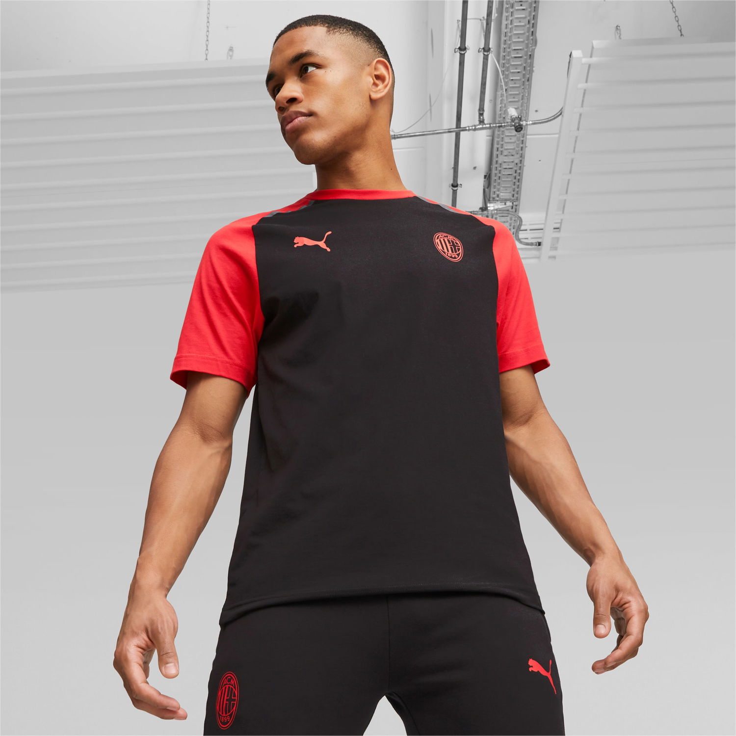 T-shirt Puma AC Milan Football Casuals T-Shirt Sort | 772307_04, 1