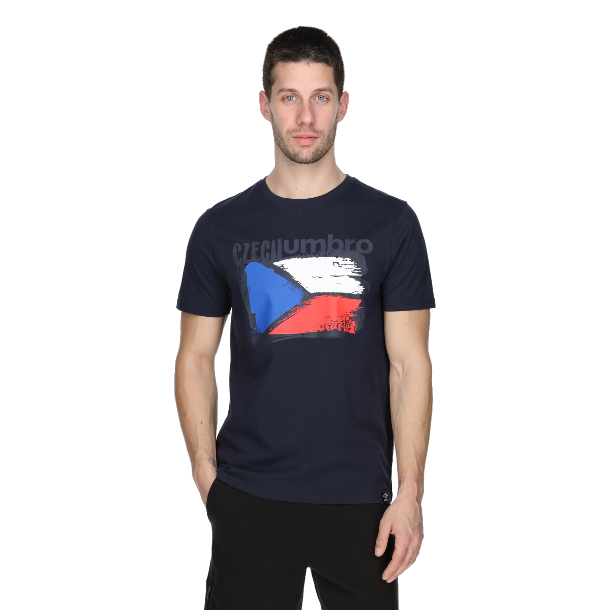 T-shirt Umbro Czech Flag Graphic Print T-Shirt Mørkeblå | UMA241M866-02, 0
