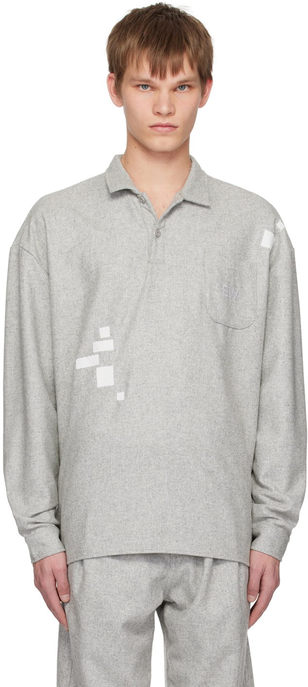 Polo skjorte Saintwoods Patches Polo Shirt Grå | SW01610, 0