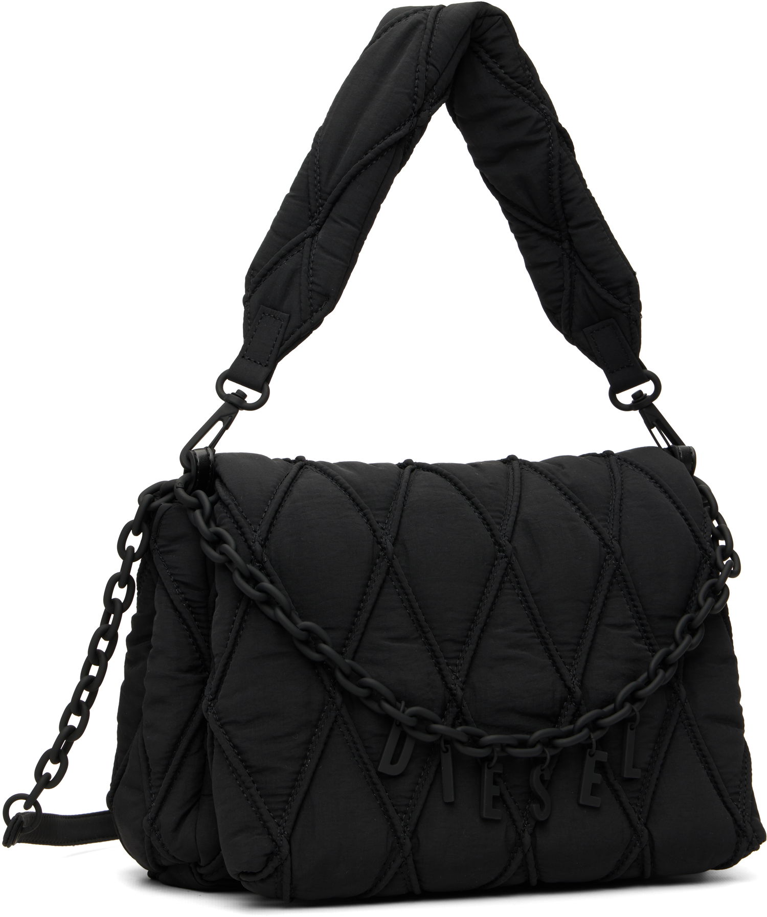Skuldertaske Diesel Charm-D M Quilted Shoulder Bag Sort | X10265 P8048, 1