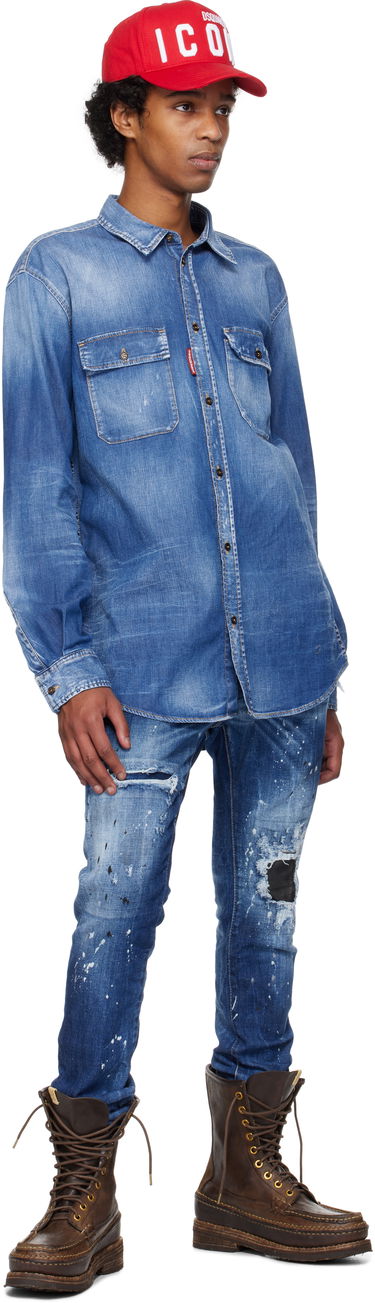 Jeans DSQUARED2 Dsquared2 Cool Guy Ripped Wash Jeans Blå | S74LB1635_S30872, 4