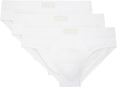 Krop SKIMS Three-Pack Cotton Briefs Hvid | BO-BRF-5633M, 0