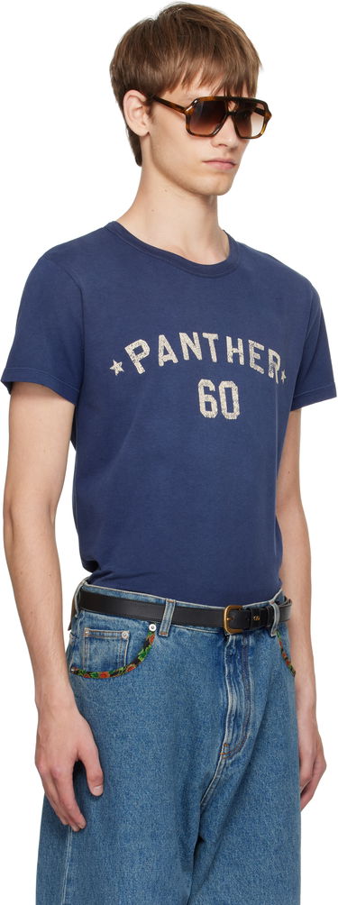 T-shirt Valentino Valentino 'Chez Valentino' Panther 60 Graphic T-Shirt Blå | 7V3MG17EAYD, 1