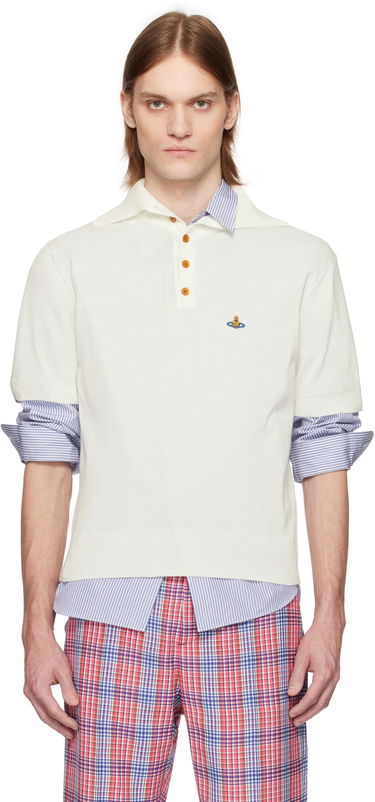 Polo skjorte Vivienne Westwood Vivienne Westwood Alex Knit Polo Hvid | 2701001P-Y003F-, 0