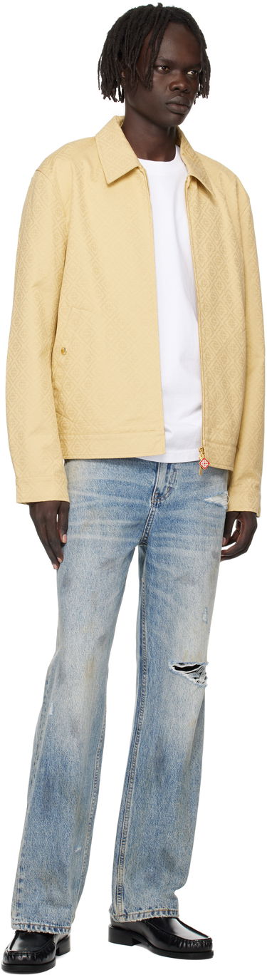 Jakke Casablanca Casablanca Monogram Jacquard Jacket Gul | MPF25-JK-378-01, 3