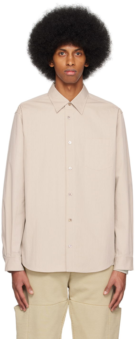 Skjorte John Elliott Casual Long Sleeve Shirt Beige | E061F721074A