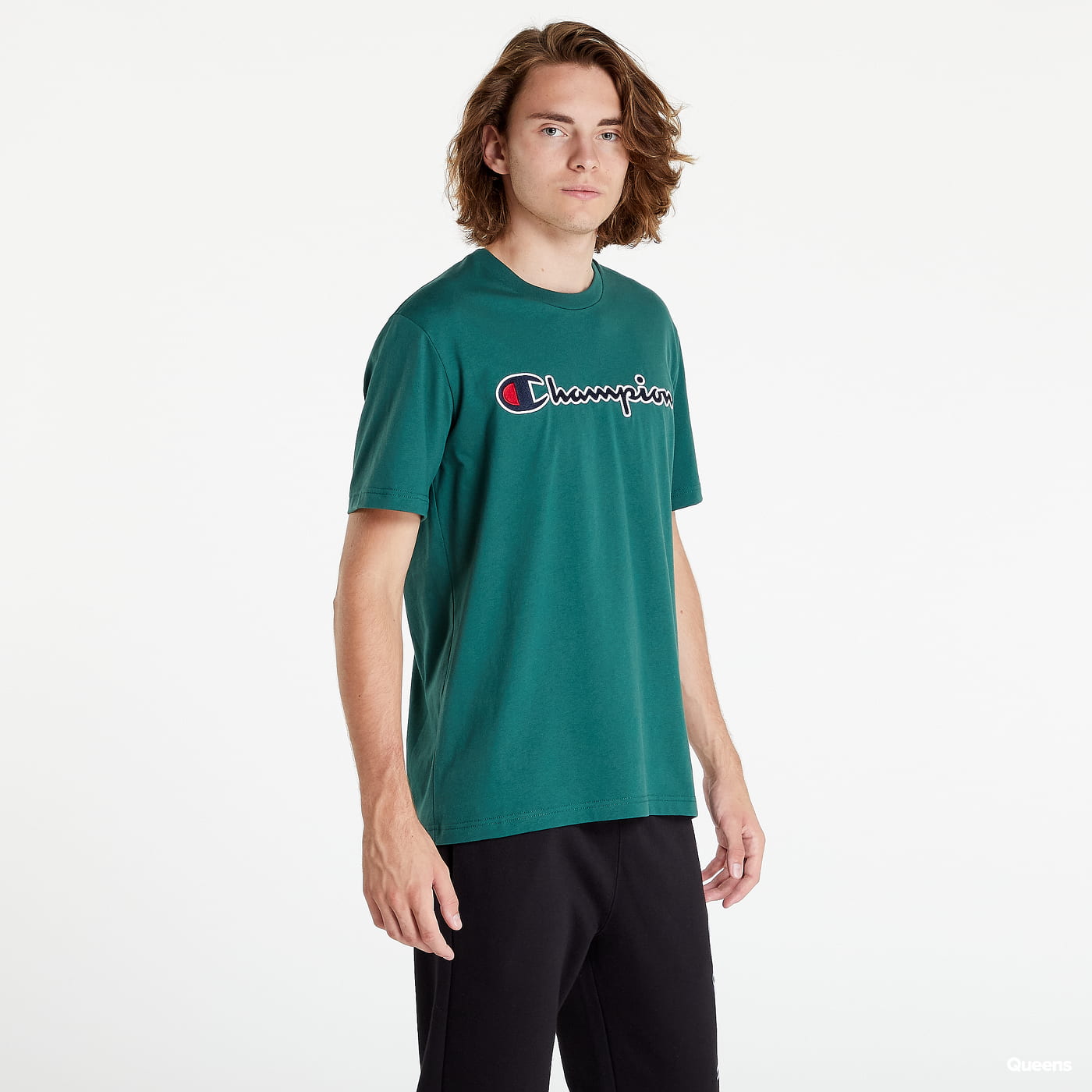 T-shirt Champion Crewneck T-Shirt Grøn | 218007 CHA GS568, 0