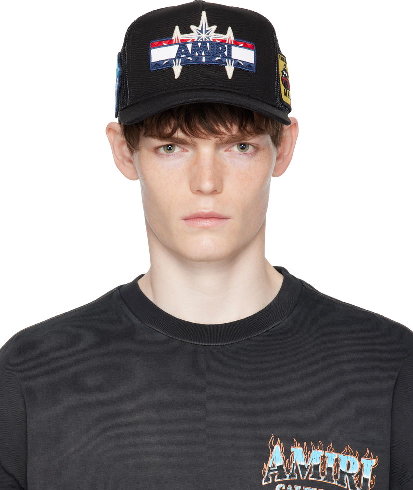 Kasket AMIRI Amiri Station Patch Trucker Cap Sort | AMHATR1031