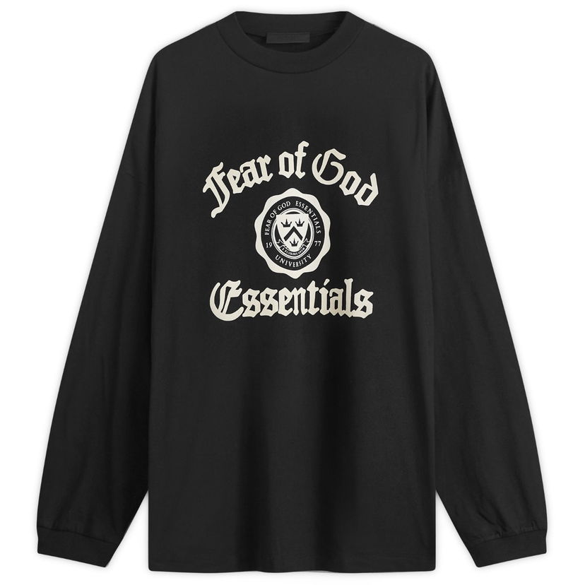 T-shirt Fear of God Essentials University Long Sleeve T-Shirt Sort | 125HO242010F