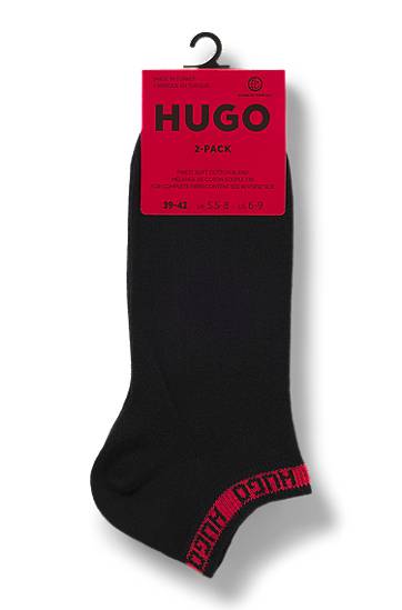 Sokker BOSS Two-pack of ankle-length socks with logos Sort | 50516394, 1