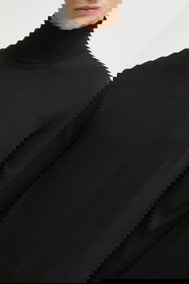 Sweater Maison Margiela MM6 Maison Margiela Wool Turtleneck Sweater Sort | SH0HA0006.M13133.900, 3