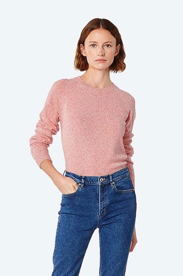 Sweater A.P.C. Crewneck Wool Blend Sweater Lyserød | WVBAF.F23040, 0