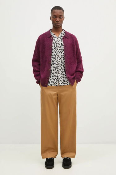 Sweater Butter Goods Mohair Button Up Knitted Cardigan Bourgogne | BG243400, 4