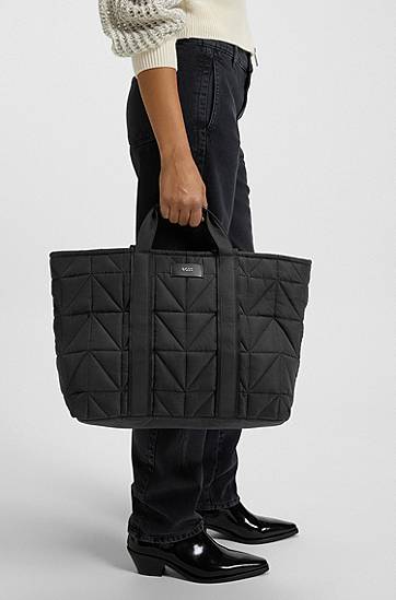 Mulepose BOSS Quilted tote bag with logo patch Sort | 50552480, 1