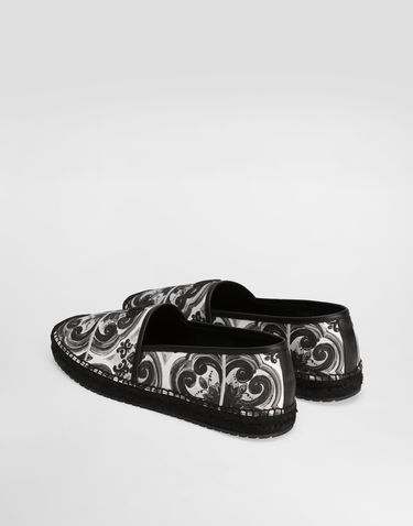 Tilbehør Dolce & Gabbana Dolce & Gabbana Shell-print Canvas Espadrilles Flerfarvet | A50730AD506IU3TN, 2