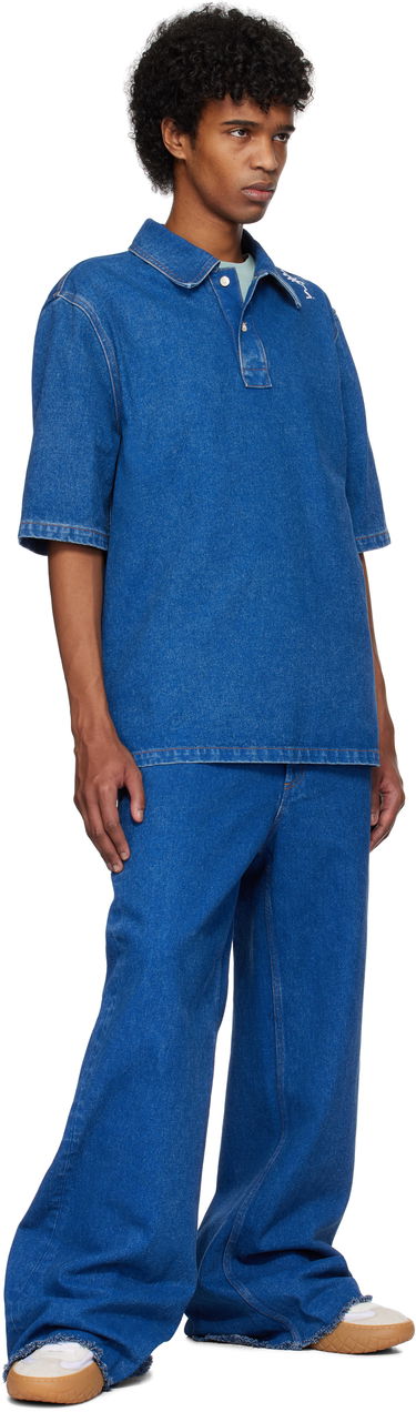 Polo skjorte Marni Marni Oversize Denim Polo Blå | POJU0001S0 USCU83, 3