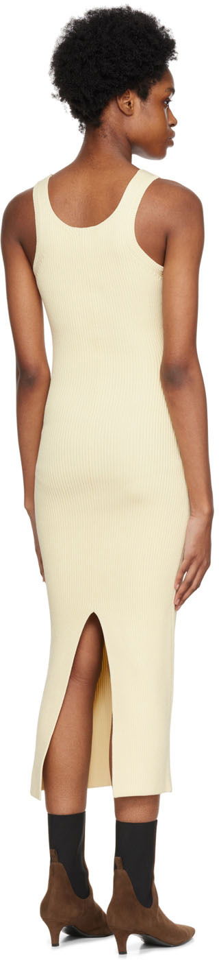 Kjole TOTEME Curved Compact Midi Dress Gul | 223-669-320, 2