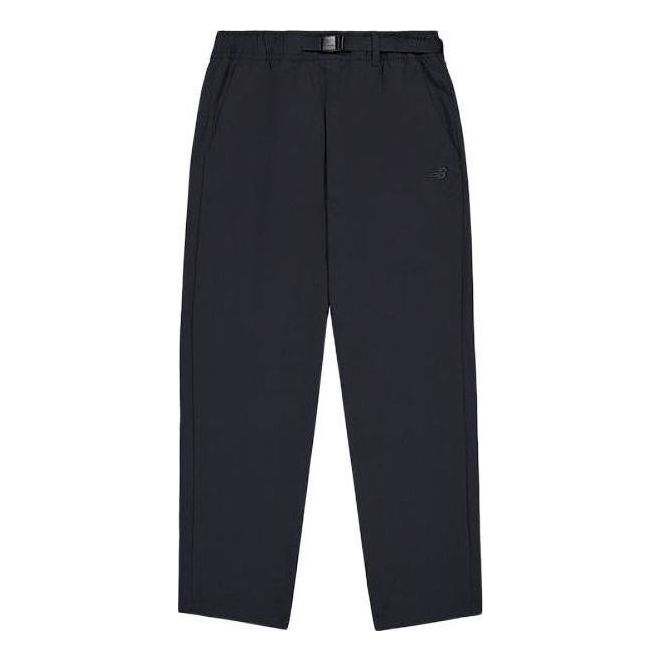 Bukser New Balance Woven Logo Pants Mørkeblå | AMP42311-BK