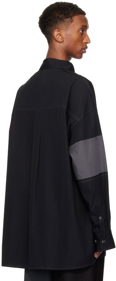 Skjorte Feng Chen Wang Feng Chen Wang Deconstructed Patchwork Shirt Sort | FMF18SR02, 2
