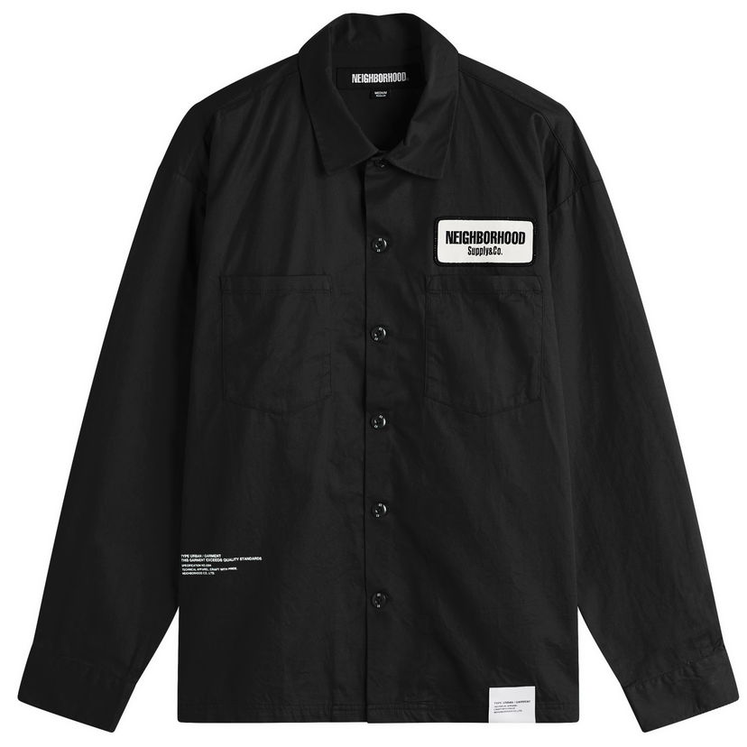 Skjorte Neighborhood Classic Work Shirt Sort | 251TSNH-SHM03-BLK