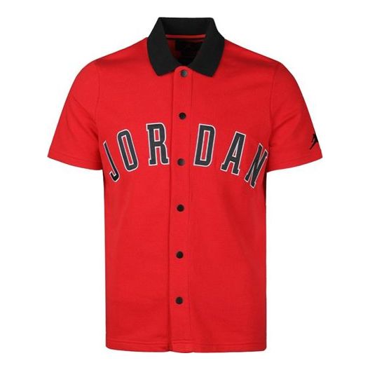 Polo skjorte Jordan Jordan DNA Distorted Basketball Short Sleeve Shirt Rød | AJ1111-687