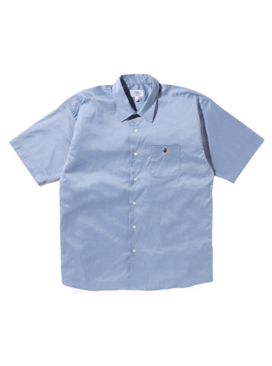 Skjorte BAPE One Point Wide Fit S/S Shirt Blå | 1I30-132-016