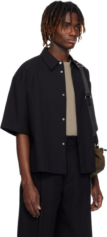 Skjorte Studio Nicholson Studio Nicholson Sanko Boxy Shirt Sort | SANKO SNM - 1267, 1