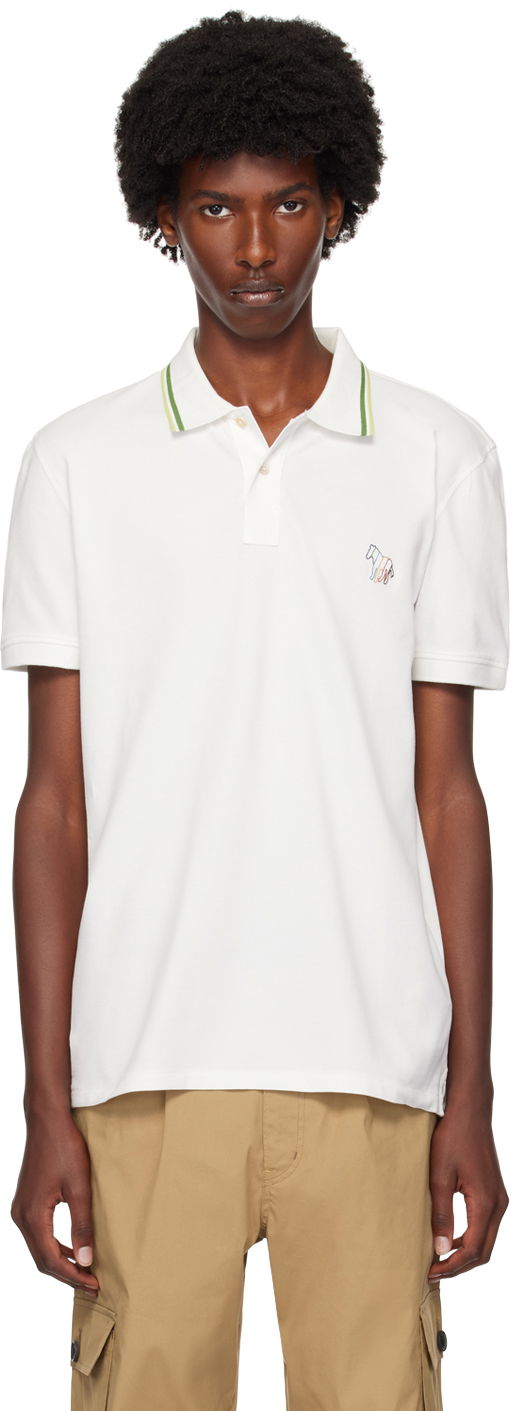 Polo skjorte Paul Smith PS Paul Smith Zebra Polo Hvid | M2R-151LE-N21511-02A
