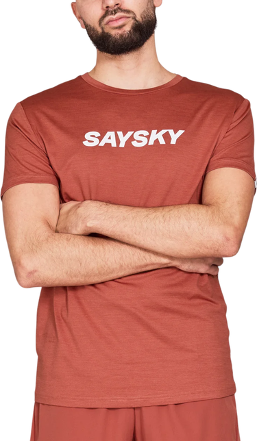 T-shirt Saysky Saysky Pace Logo T-Shirt Rød | nmrss20c5006, 0