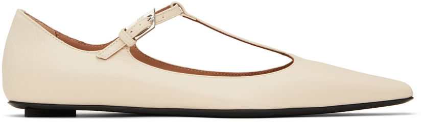 Tøj The Attico Attico Juno Ballerina Flats Beige | 250WSH00858 LBT116AA