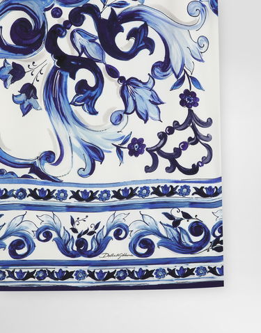 Kjole Dolce & Gabbana Dolce & Gabbana Majolica-Print Silk Dress Blå | I6KH3WHPAB8HA3TN, 3