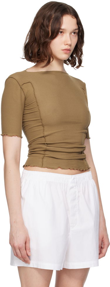 T-shirt Baserange Baserange Omato 3/4 Sleeve T-Shirt Brun | TTO3-RB-SU25, 1