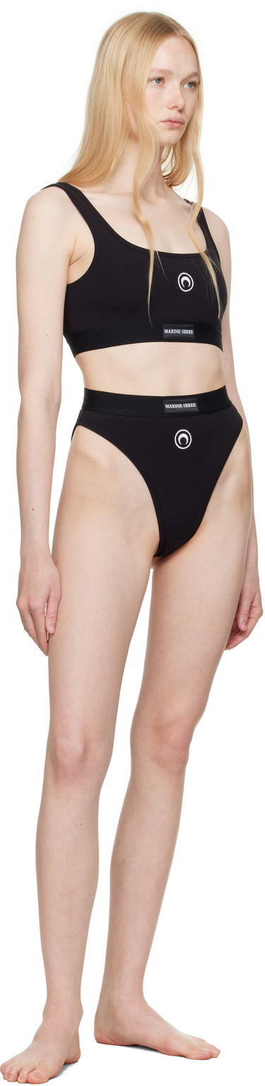 Bh Marine Serre Marine Serre Moon Logo Jersey Sport Bra Sort | WUW002A CJER0012, 3
