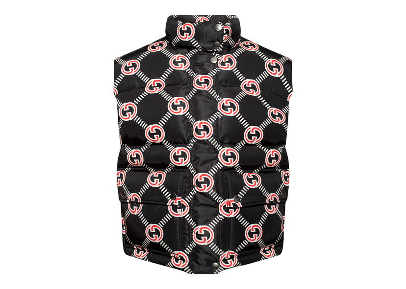 Vest Gucci Interlocking G Down Vest Black Sort | 665137 Z8AS4 1072