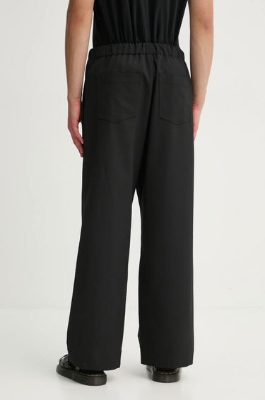 Bukser Nanushka Wide Leg Wool Blend Trousers Sort | NM24FWPA24599, 2